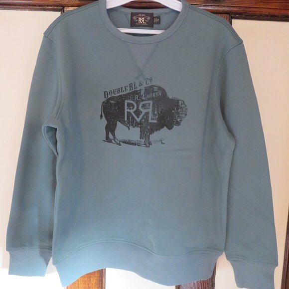 Polo Ralph Lauren Men's Double RL Ranch Logo Buffalo Fleece Sweatshirt - Picture 2 of 11